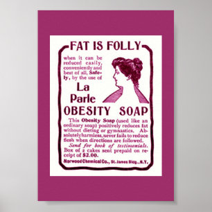 gewichtsverlies en OBESITY SOAP-Poster Poster