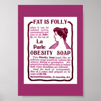 gewichtsverlies en OBESITY SOAP-Poster Poster
