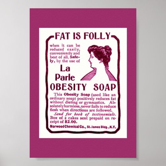 gewichtsverlies en OBESITY SOAP-Poster Poster (Voorkant)