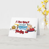 Gewichtsverlies Grappig Cartoon Ontwerp Kaart (Gele Bloem)