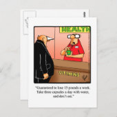 Gewichtsverlies Humor Briefkaart (Voorkant / Achterkant)