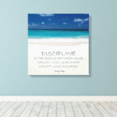 Gewichtsverlies Motivatie Canvas: Strand 03 Canvas Afdruk (Insitu (Houten vloer))