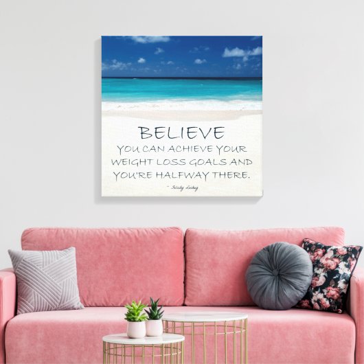 Gewichtsverlies Motivatie Canvas: Strand 08 Canvas Afdruk (Insitu (Woonkamer))