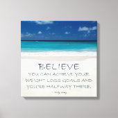 Gewichtsverlies Motivatie Canvas: Strand 08 Canvas Afdruk (Voorkant)