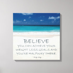 Gewichtsverlies Motivatie Canvas: Strand 08 Canvas Afdruk