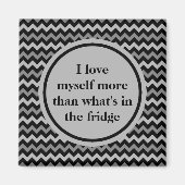 Gewichtsverlies positieve bevestiging in zwart en magneet (Voorkant)