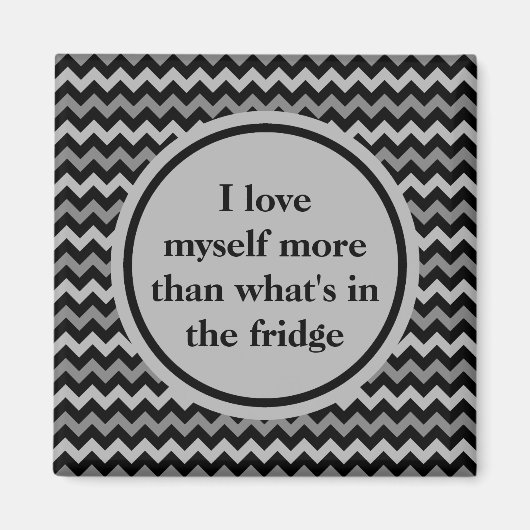 Gewichtsverlies positieve bevestiging in zwart en magneet (Voorkant)