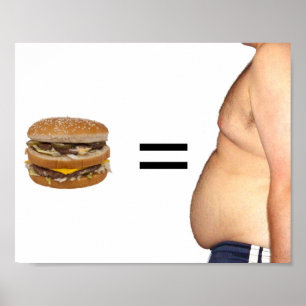 Gewichtsverlies poster Snel voedsel Gezonde eetgew