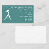 Gewichtsverlies programma visitekaartje (Voorkant / Achterkant)