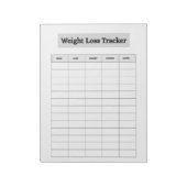 Gewichtsverlies Tracker  Notitieblok (Linkerzijde)