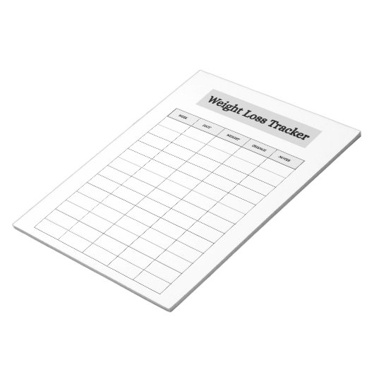 Gewichtsverlies Tracker  Notitieblok (Schuin)