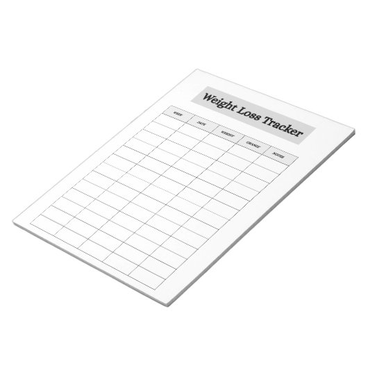 Gewichtsverlies Tracker  Notitieblok (Schuin)