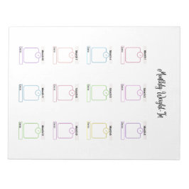  gewichtsverlies Tracker Sjabloon Notitieblok