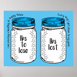 Gewichtsverlies van woningen Verloren Slimming Clu Poster