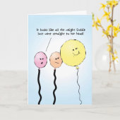 Gewichtsverlies ,Way to Go, Balloon Wenskaart Kaart (Gele Bloem)