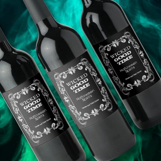 Gewichtte Tijdige Halloween Spirits Wijn Etiket