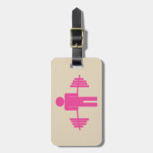 Gewichtverhogend Bagagelabel in roze (Voorkant verticaal)