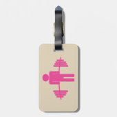 Gewichtverhogend Bagagelabel in roze (Achterkant verticaal)