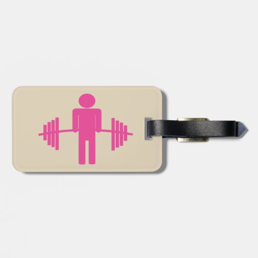 Gewichtverhogend Bagagelabel in roze (Achterkant horizontaal)