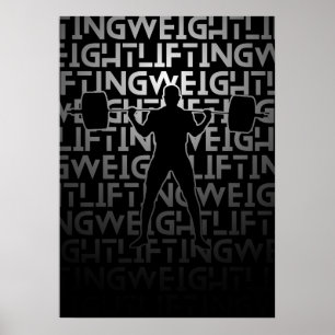 Gewichtverhogend Poster   Metaalkleur   Gym Gift