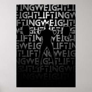 Gewichtverhogend Poster | Metaalkleur | Gym Gift