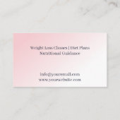 Gewichtverlies Slimme consultant Visitekaartje (Achterkant)