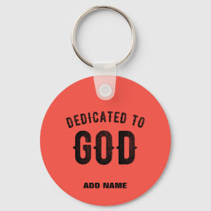 GEWIJD AAN GOD COOL ROOD SINAASAPPEL CUSTOM ZWARTE SLEUTELHANGER