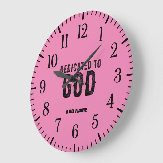 GEWIJD AAN GOD  ROZE COOL BLACK TEKST GROTE KLOK (Hoek)