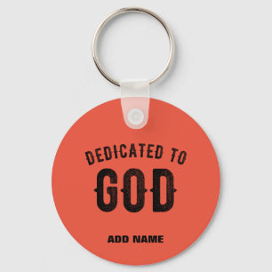 GEWIJD AAN GOD TOMAAT RODE KOELE AANGEPASTE ZWARTE SLEUTELHANGER