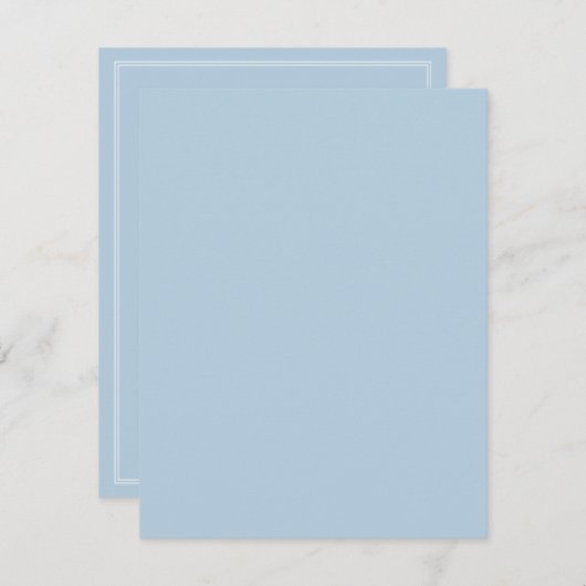 Gewijd trouwset in Omphalodes-blauw Informatiekaartje (Voorkant / Achterkant)