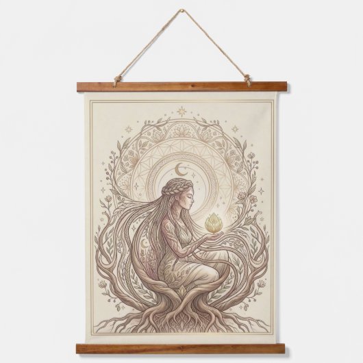 Gewijde Aardmoeder Hangend Wandkleed (Voorkant)
