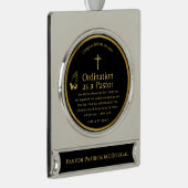 Gewijde Bijbeltekst Nieuw Toegewijd Pastor Ontworp Verzilverd Banner Ornament (Rechts)