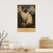Gewijde Gratie: Birmese Kat Poster (Keuken)
