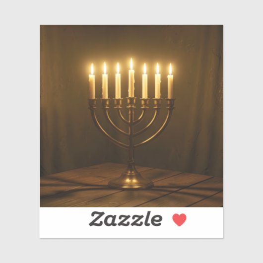 Gewijde Licht – Chanukka Lichtfeest Vierkant Sticker (Vel)