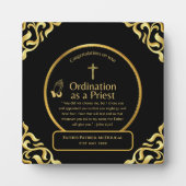 Gewijde Priester Geschenk Pastor Diaken Inwijding  Fotoplaat (Voorkant)