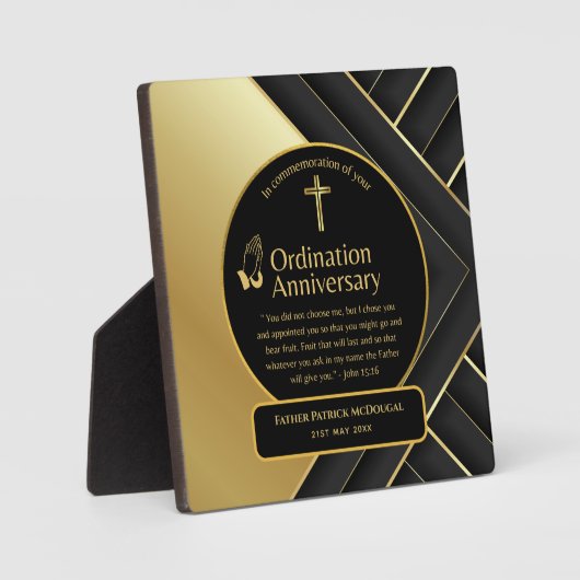 Gewijde priester gift pastor diaken wijding aangep fotoplaat (Voorkant)