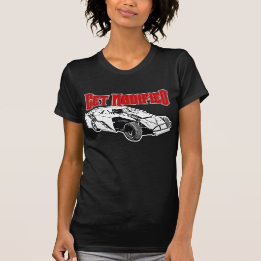 Gewijzigd krijgen - Dirt Modified Racing T-shirt (Voorkant)