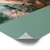 Gewijzigd  kunstportret blauwgroen kleurenblok poster (Hoek)