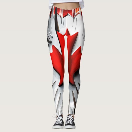 Gewijzigd mappenblad: een creatieve Canadese twist Leggings (Voorkant)