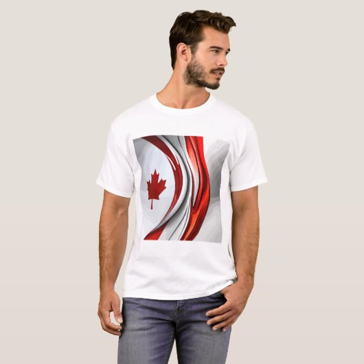 Gewijzigd mappenblad: een creatieve Canadese twist T-shirt (Voorkant volledig)