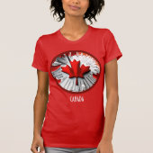 Gewijzigd mappenblad: een creatieve Canadese twist T-shirt (Voorkant)