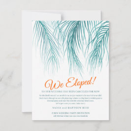 Gewijzigd plan voor het feest na een elopement bru save the date