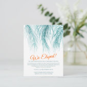 Gewijzigd plan voor het feest na een elopement bru save the date (Staand voorkant)