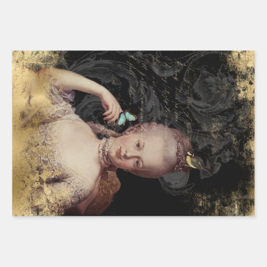 Gewijzigd portret Marie Antoinette Inpakpapier Vel (Voorkant 2)