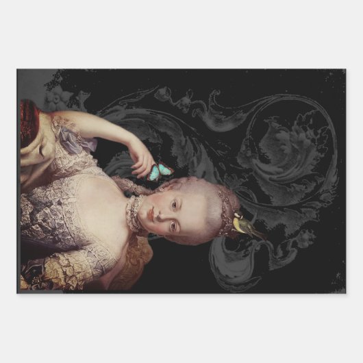 Gewijzigd portret Marie Antoinette Inpakpapier Vel (Voorkant)