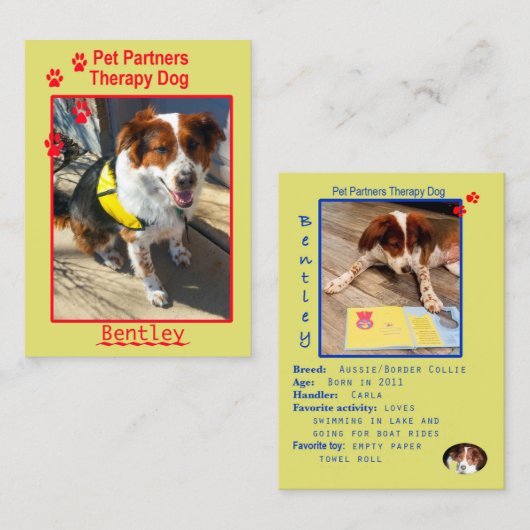 gewijzigd visitekaartje bentley (Voorkant / Achterkant)