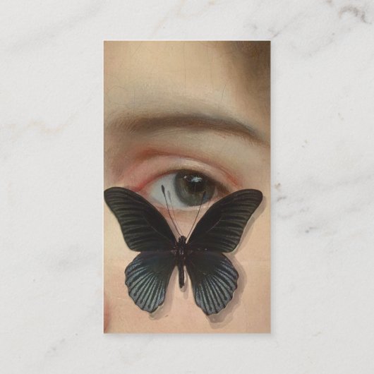 Gewijzigde Art Black Butterfly en Eye Visitekaartje (Achterkant)