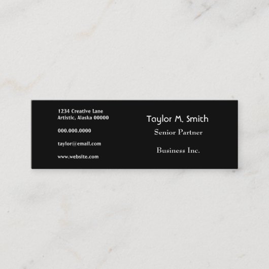 Gewijzigde Art Grunge Urban Deco Bloemen Ontwerp Mini Visitekaartje (Voorkant)