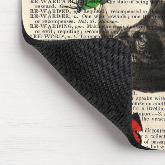 Gewijzigde Art Rhinoceros Butterflies Mousepad Muismat (Hoek)