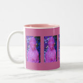Gewijzigde blauwe en roze Qwan Yin Coffee Cup Tweekleurige Koffiemok (Links)
